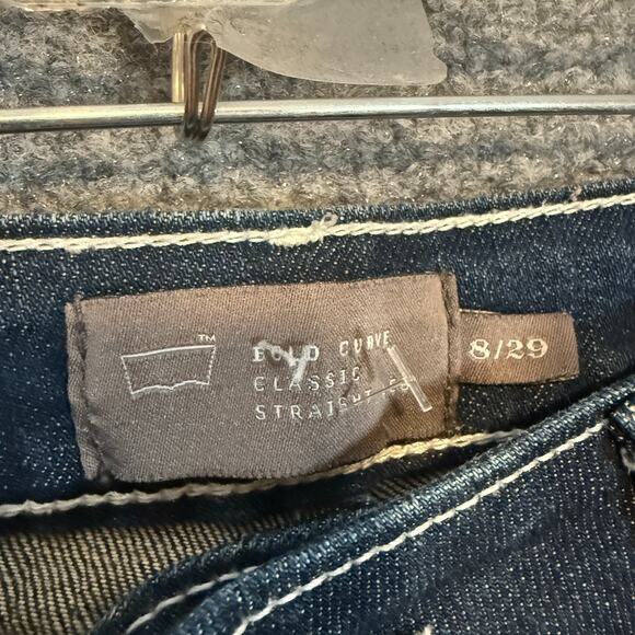 Levis Jeans Womens 8x29 Blue Denim Bold Curve Classic Straight Leg Casual Y2K - Picture 8 of 11